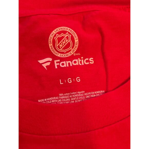 Fanatics NHL Authentic Pro New Jersey Devils Red Short‎ Sleeve T-Shirt Men's L - Picture 4 of 5